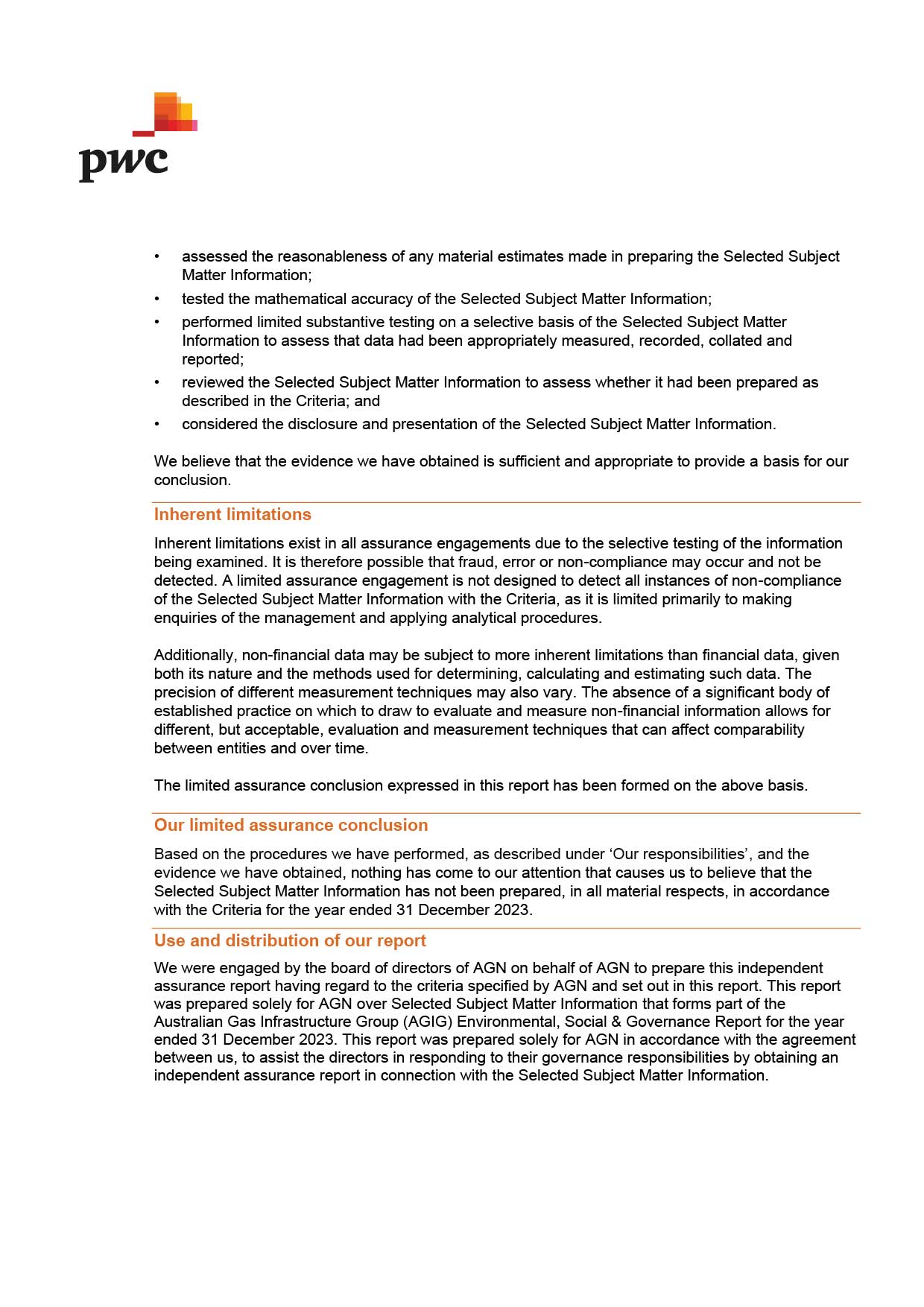 ESG 2022 Appendix