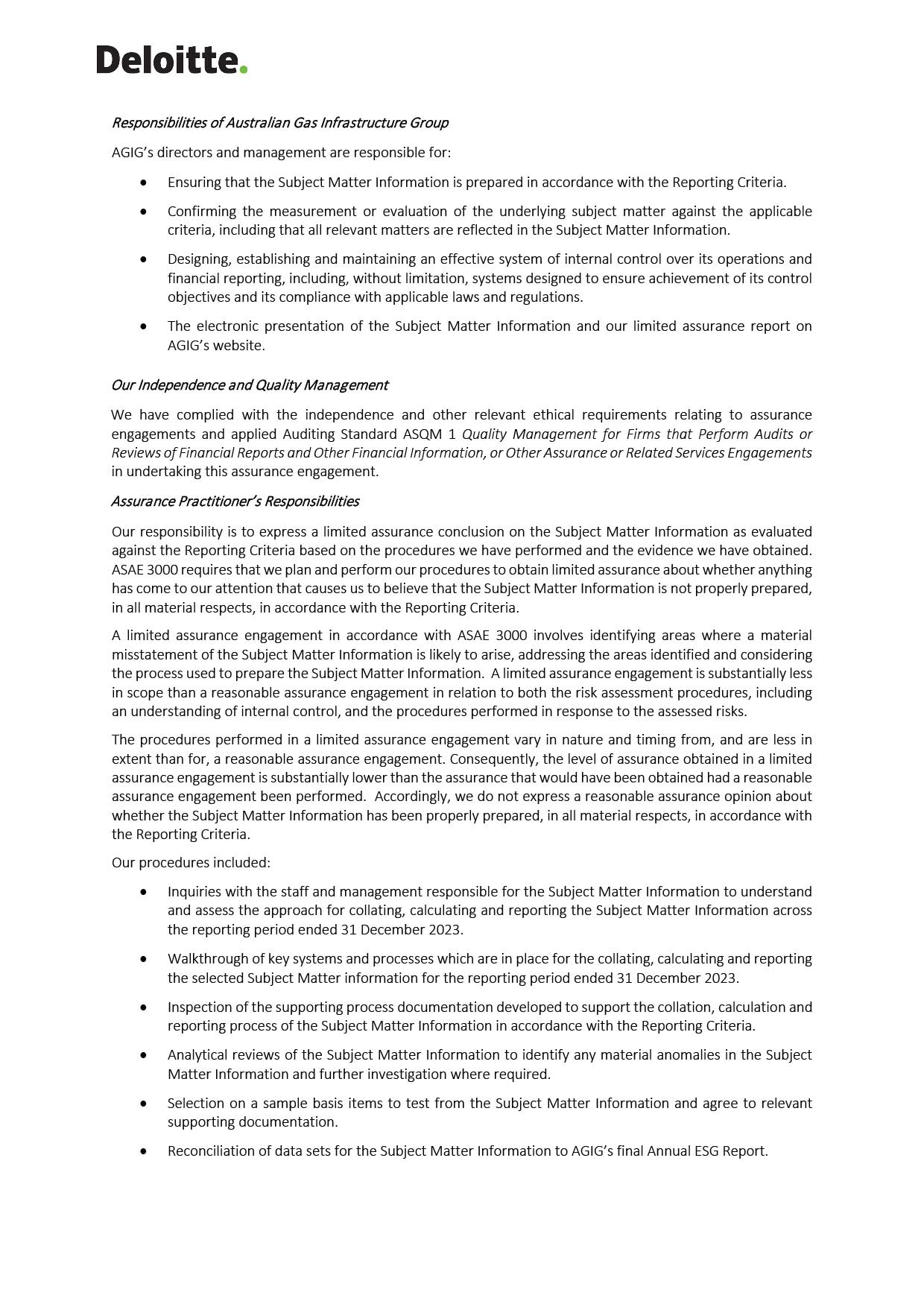ESG 2022 Appendix